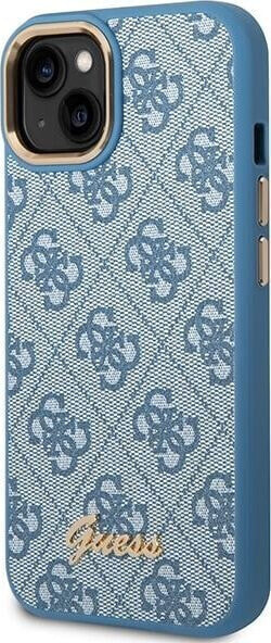 Guess Guess GUHCP14LHG4SHB iPhone 14 Pro 6,1" niebieski/blue hard case 4G Vintage Gold Logo