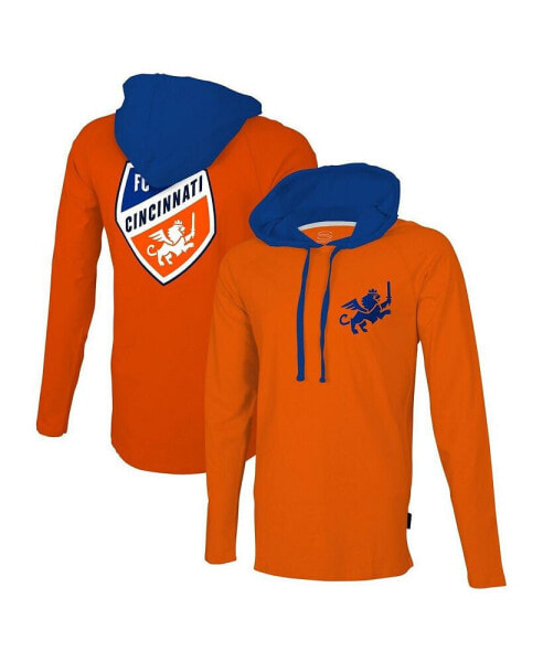 Men's Orange FC Cincinnati Tradition Raglan Hoodie Long Sleeve T-shirt