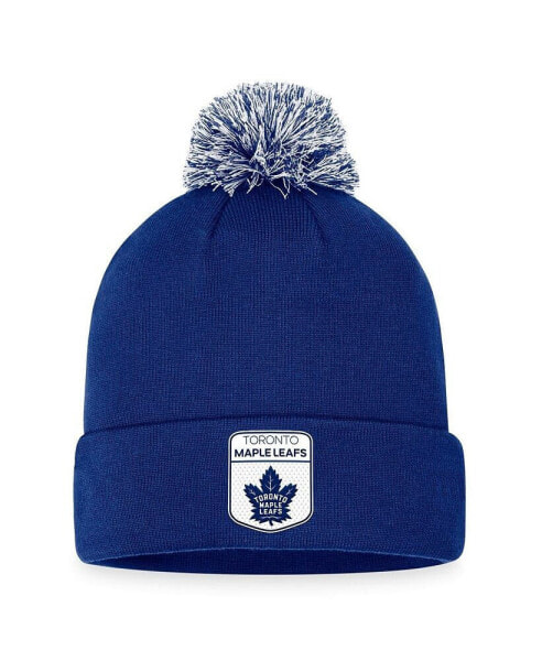 Men's Blue Toronto Maple Leafs 2023 NHL Draft Cuffed Knit Hat with Pom