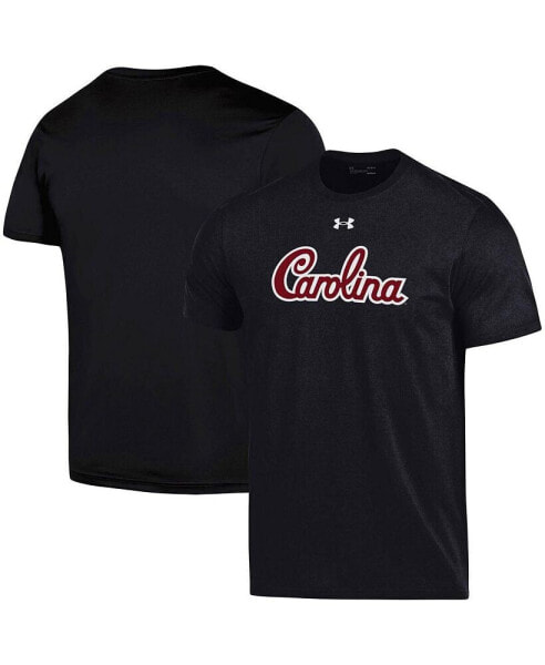 Men's Black South Carolina Gamecocks School Logo Wordmark Performance Cotton T-shirt
