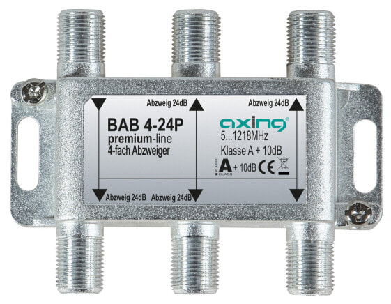 axing BAB 4-24P - Cable splitter - 5 - 1218 MHz - Grey - A - 24 dB - F