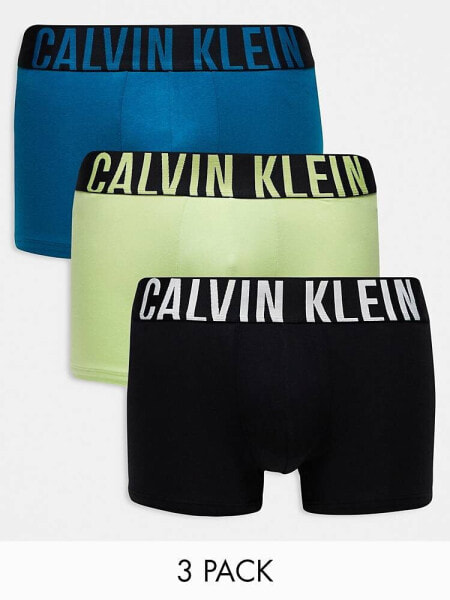 Calvin Klein intense power cotton stretch trunks 3 pack in multi