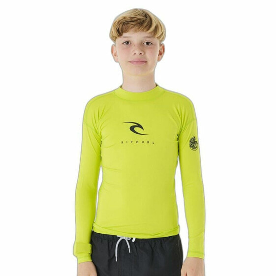 Футболка детская Rip Curl Corps L/S Rash Vest Желтая Surf Lycra