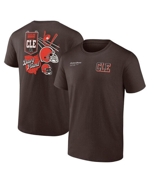 Men's Branded Brown Cleveland Browns Split Zone T-Shirt