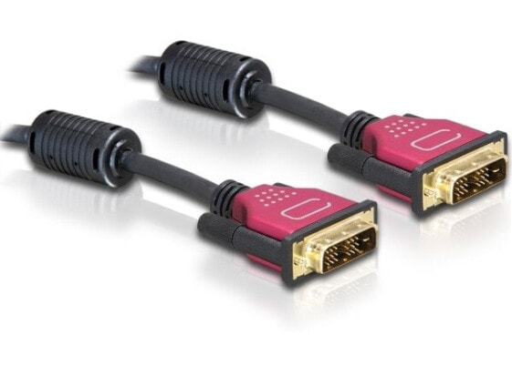 Delock DVI 24+1 Cable 3.0m - 3 m - DVI-D - DVI-D - Black - Male/Male