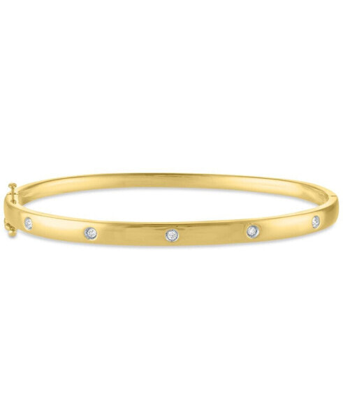 Diamond Dot Station Bracelet (1/10 ct. t.w.) in 14k Gold-Plated Sterling Silver