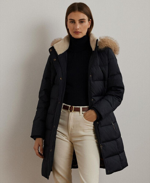 Women's Faux-Fur Hooded Puffer Coat