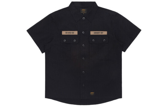 Carhartt WIP 军事风双口袋短袖衬衫 男款 黑色 / Рубашка Carhartt WIP CHXSRA201007E-BKX