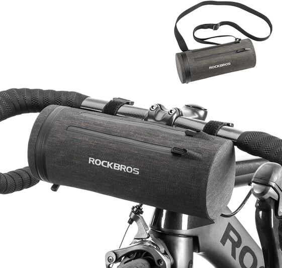 ROCKBROS 100% Waterproof Handlebar Bag / Frame Bag / Shoulder Bag, Multifunctional Bike Bag with Shoulder Strap for Mountain Bikes & Road Bikes, Capacity Approx. 2 Litres