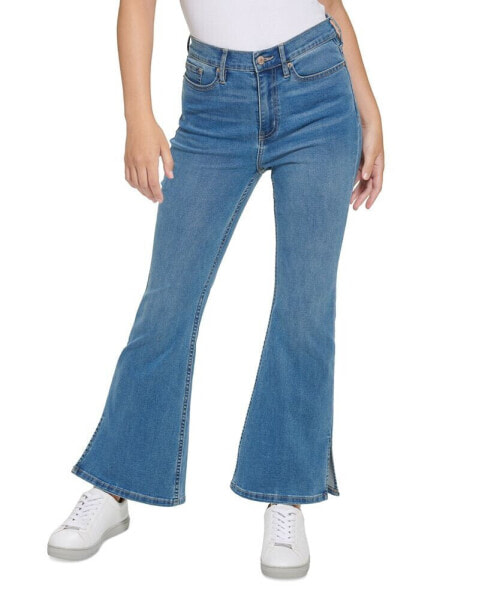 Petite Super High-Rise Flare-Hem Jeans