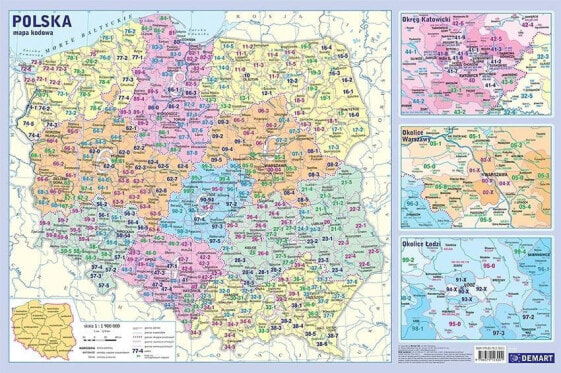 Demart Podkładka edukacyjna- mapa administracyjna Pol.