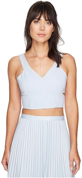 Dolce Vita 173316 Womens Lily Solid Sleeveless Cropped Top Steel Blue Size Small