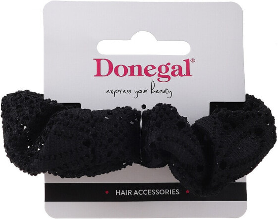 Scrunchie-Haargummi FA-5608 Schwarze Spitze