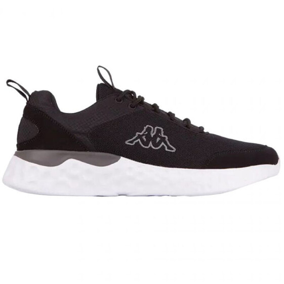 Мужские кроссовки спортивные для бега черные текстильные низкие  с белой подошвой Kappa Pendo 243026 shoes