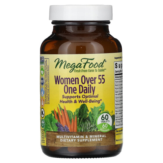 Витамины для женщин 55+, MegaFood, Один раз в день, 120 таблеток