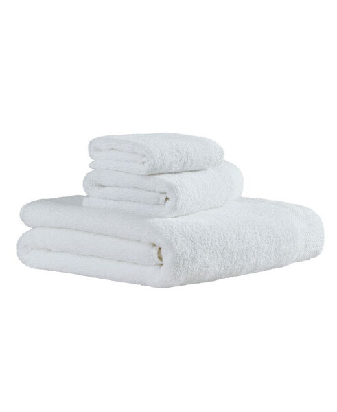 Entwine Solid Cotton Terry 3-Piece Towel Set