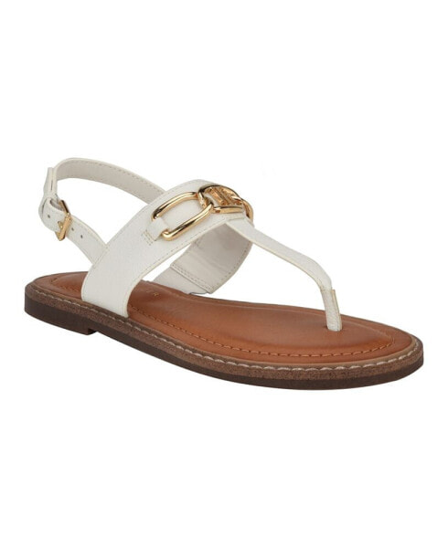 Women's Brontina Flat Thong Sandals with Hardware