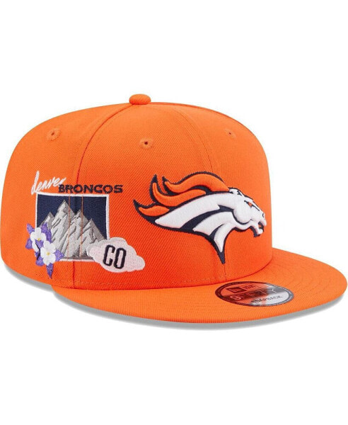 Men's Orange Denver Broncos Icon 9FIFTY Snapback Hat