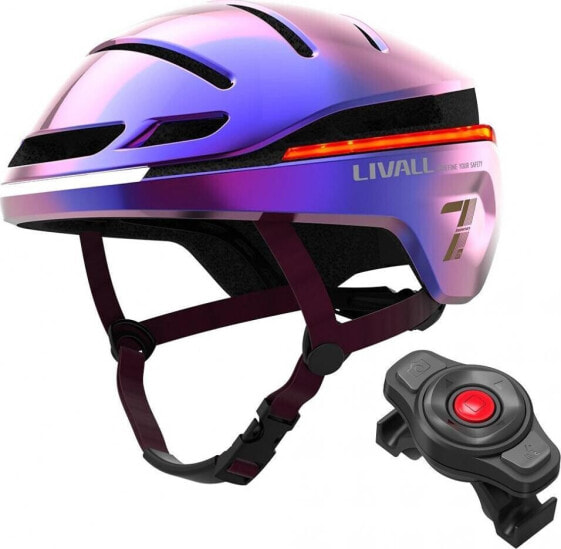 Livall Livall EVO21 Smart Kask Rowerowy LED/SOS 58-62cm Fioletowy