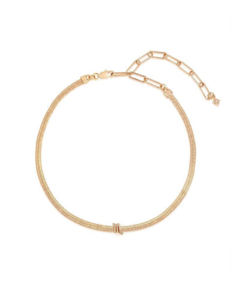 ETTIKA zodiac Herringbone 18K Gold Plated Necklace