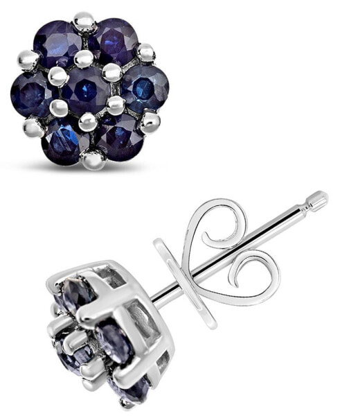 Sapphire (1-1/4 ct. t.w.) Stud Earrings in Sterling Silver