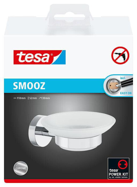 Tesa Smooz - Silver,White - Chrome,Metal - Oval - Wall - 110 mm - 130 mm