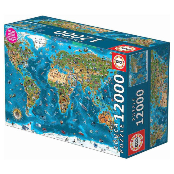 EDUCA BORRAS 12000 Pieces Maravillas Del Mundo Wooden Puzzle