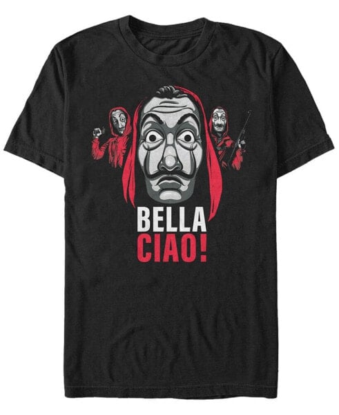 Men's La Casa De Papel Bella Ciao Masked Trio Short Sleeve T-Shirt