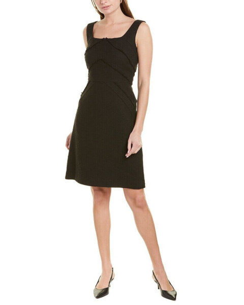 Lafayette 148 New York Jennette Linen-Blend Dress Women's Black 4