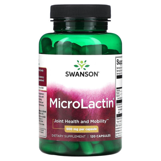 Витамины и БАДы для мышц и суставов Swanson MicroLactin, 500 мг, 120 капсул