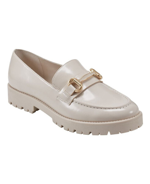 Women's Franny Round Toe Slip On Lug Sole Loafers