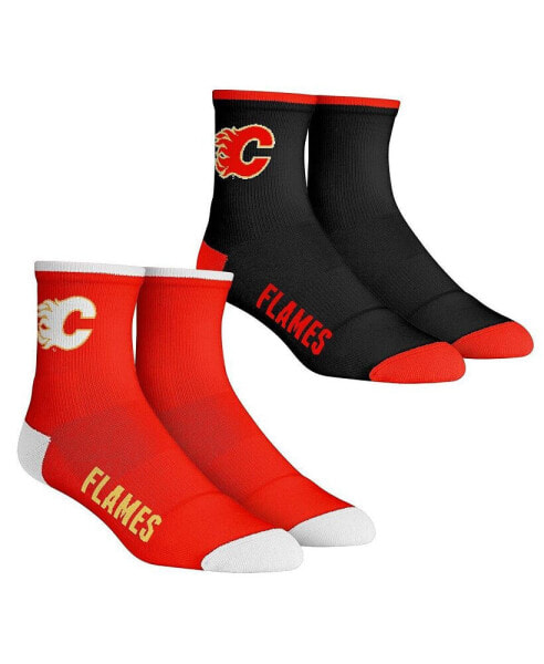 Men's Socks Calgary Flames Core Team 2-Pack Quarter Length Sock Set