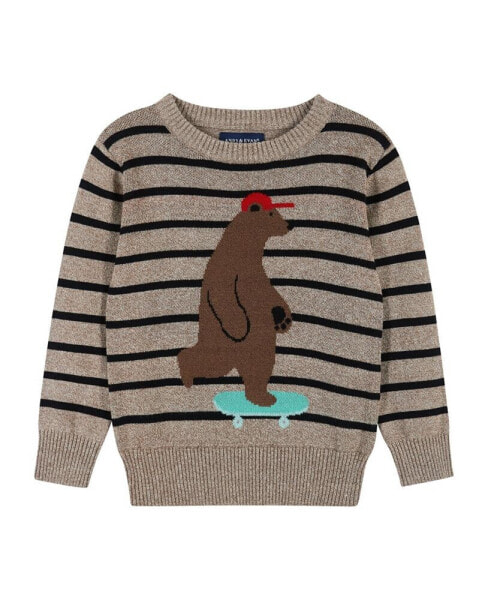 Toddler/Child Boys Skateboarding Bear Sweater