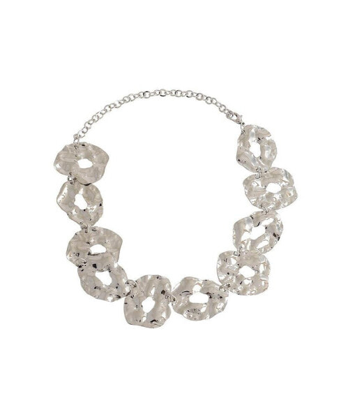 SOHI women's Dented Halo Statement Necklace