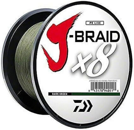 Daiwa J-Braid x8 8 Strand Braided Line, 150lb, 2500yd, Dark Green | FREE 2-DAY