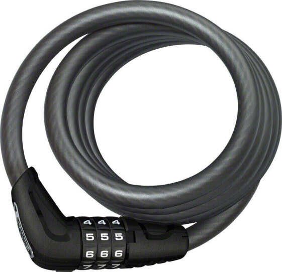 ABUS Star 4508 Combination Coiled Cable Lock: 150cm x 8mm, Black