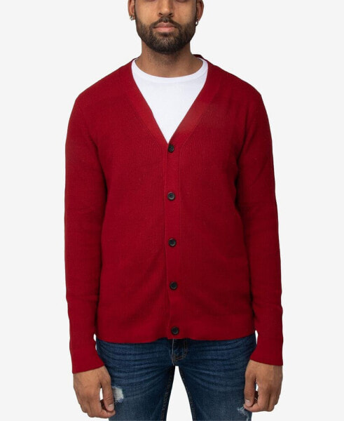 Men's Basic Ribbed Cardigan