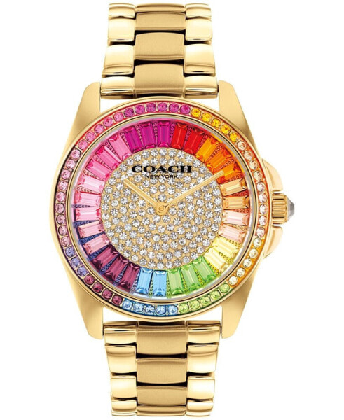 Women's Greyson Rainbow Gold-Tone Stainless Steel Watch 36mm