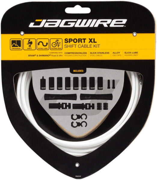 Трос для переключения скоростей Jagwire Sport XL SRAM/Shimano, белый