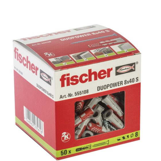 Дюбель расширяющий Fischer DUOPOWER 8 x 40 S 4 см 50 шт.