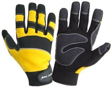Защитные перчатки LAHTI PRO Rękawice warsztatowe czarno-żółte 9 - L280809K