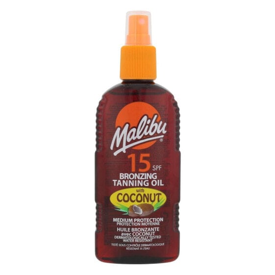 Malibu Bronzing Tanning Oil Coconut SPF8 200 ml sonnenschutz wasserfest für Frauen