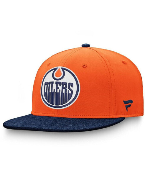 Men's Orange Edmonton Oilers Logo Authentic Pro Locker Room Fitted Hat