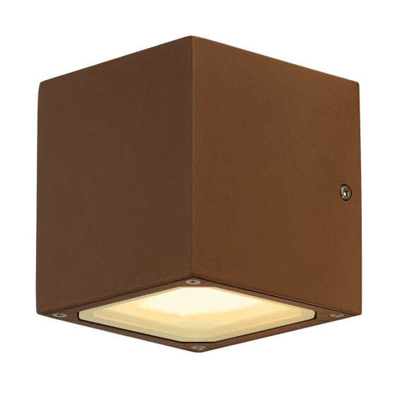 SLV Sitra Cube - Surfaced - Square - 2 bulb(s) - GX53 - IP44 - Rust colour