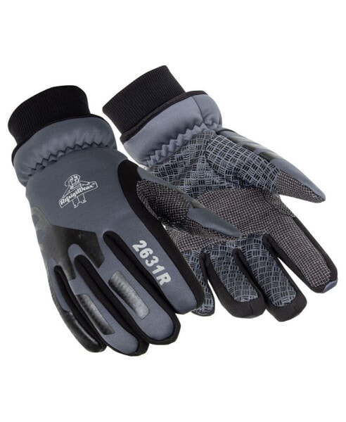 Men's Insulated Lined Softshell Gloves with Silicone Grip