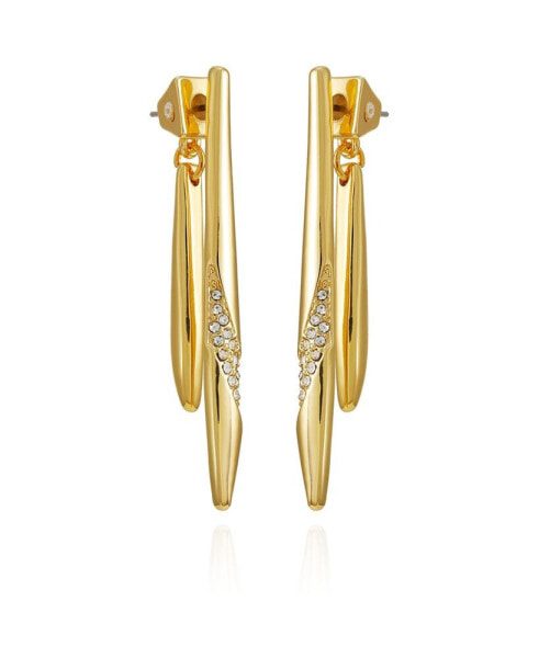 Серьги Vince Camuto Gold-Tone Glass Stone