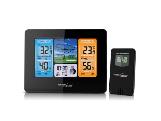 GreenBlue 46003 - Black - Indoor hygrometer,Indoor thermometer,Outdoor hygrometer,Outdoor thermometer - Barometer,Hygrometer,Thermometer - Barometer,Hygrometer,Thermometer - 20 - 95% - 20 - 95%