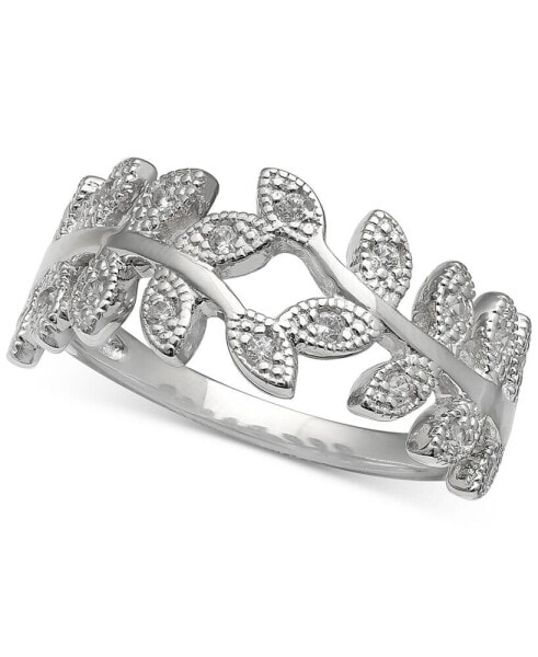 Cubic Zirconia Vine Ring in Sterling Silver, Created for Macy's