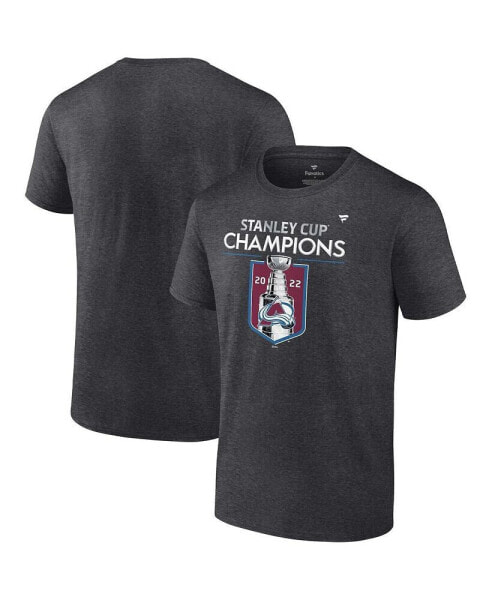 Men's Heathered Charcoal Colorado Avalanche 2022 Stanley Cup Champions Big and Tall Locker Room T-shirt