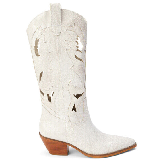 Matisse Alice CutOut Pointed Toe Cowboy Womens White Casual Boots ALICE-229